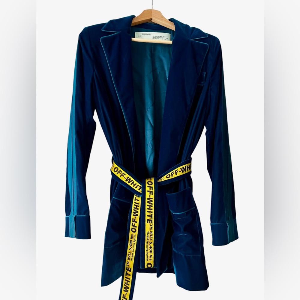 OFFWHITE: Velvet Smoking Jacket